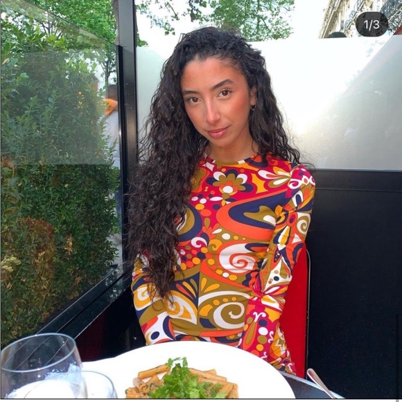 Zara Multi Printed Mini Dress  Long sleeve round neckline - Picture 7 of 12